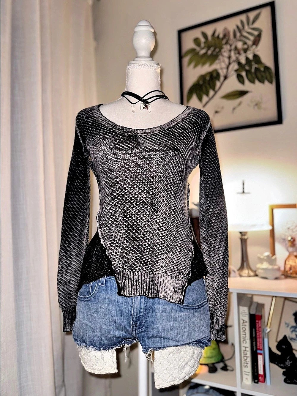 Free People We The Free On Your Side Asymmetric Thermal Sweater XS